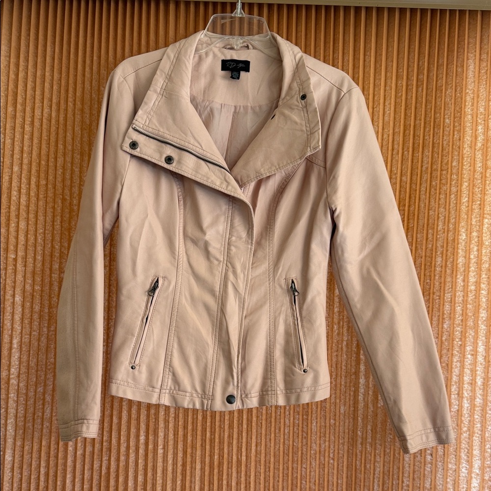 Women's Blush Pink Moto Jacket
